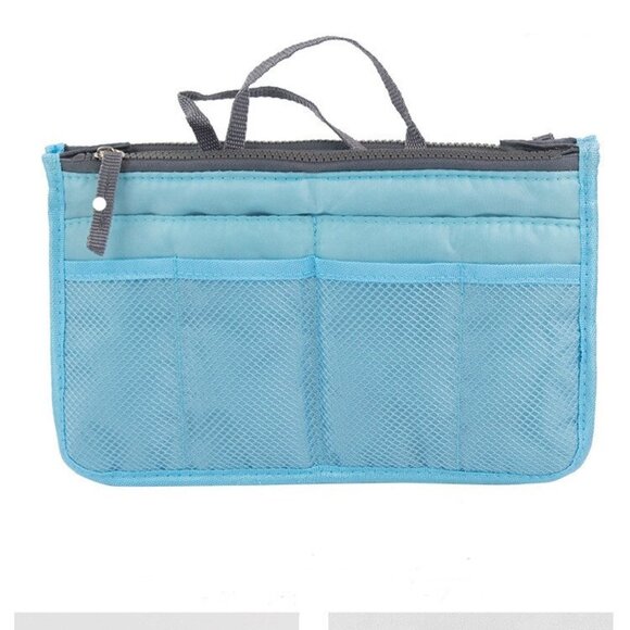 Handbag Organizer Insert /Purse Tote / Make-up/ Drawers - Aqua - NWT - Picture 3 of 10